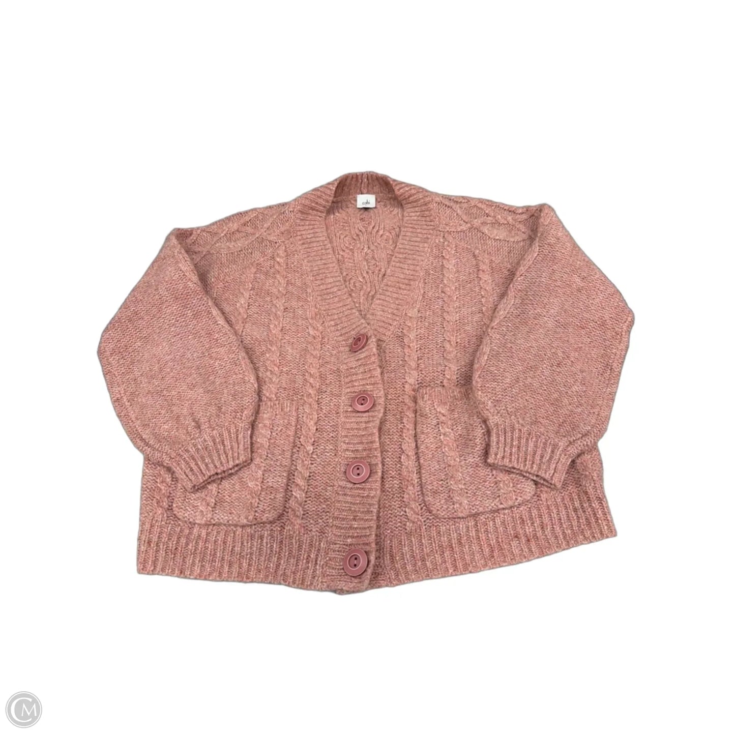 Sweater Cardigan By Cabi In Pink, Size: L