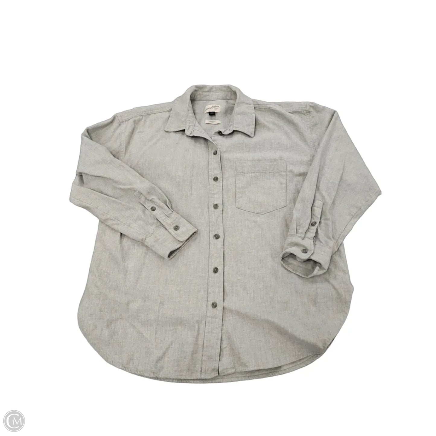 Top Long Sleeve By Universal Thread In Grey, Size: M