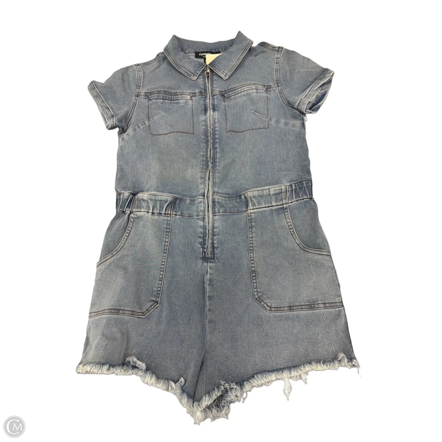 Dress Casual Short By Cme In Blue Denim, Size: M