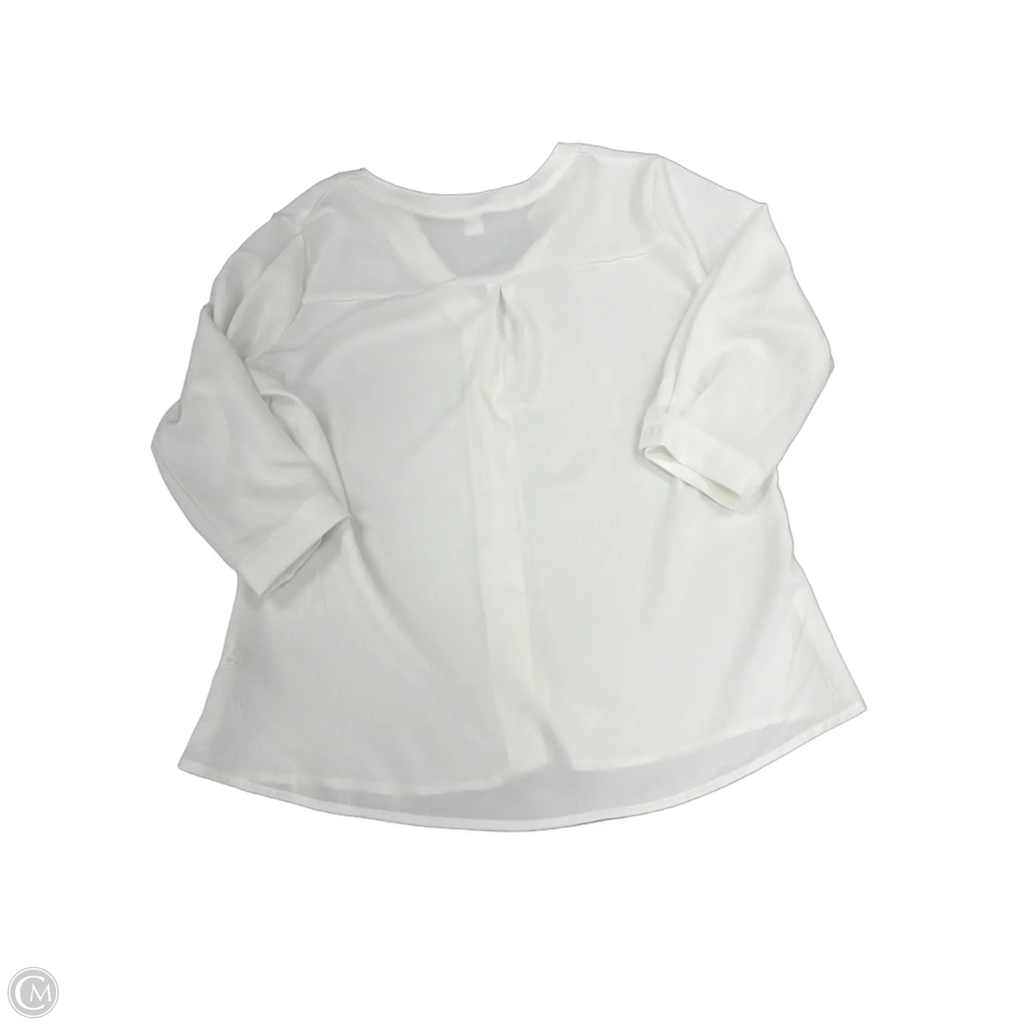 Top 3/4 Sleeve By Cmf In White, Size: L