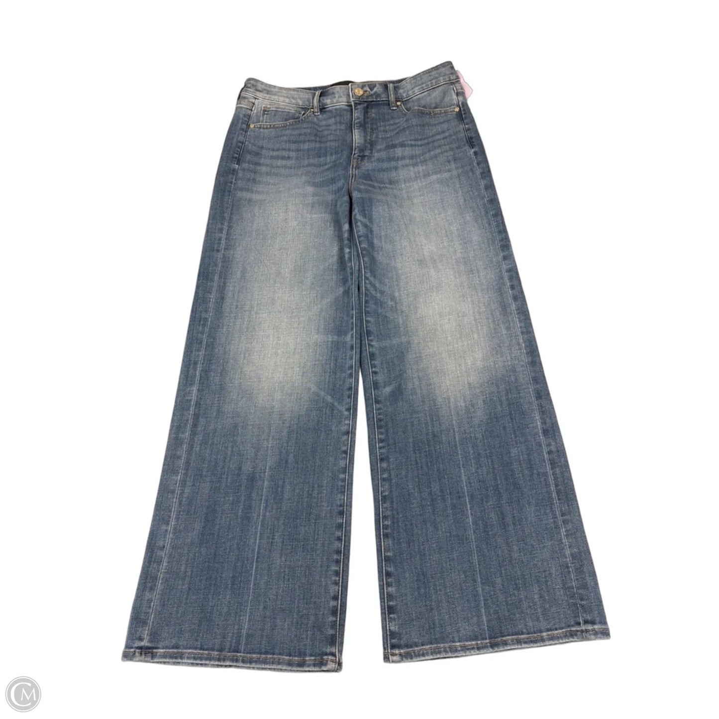 Jeans Wide Leg By White House Black Market In Blue Denim, Size: 8