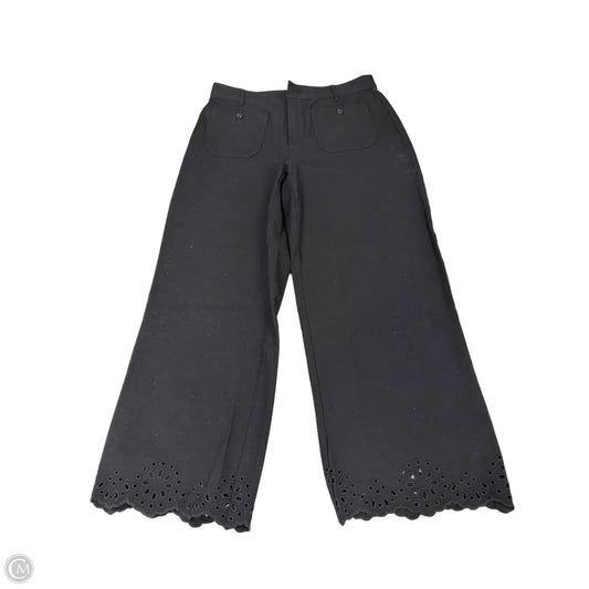 Jeans Wide Leg By Loft In Black Denim, Size: 2
