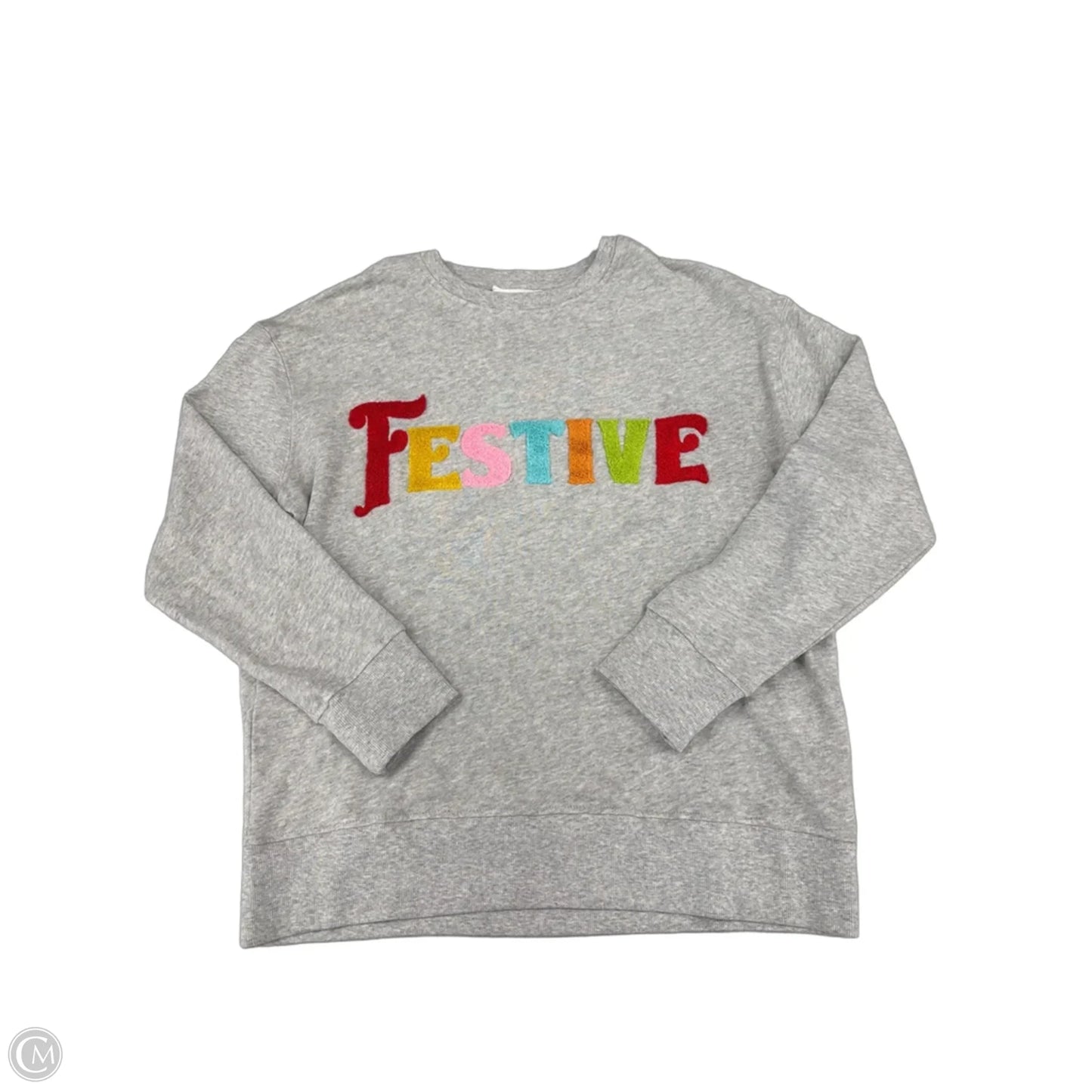 Top Long Sleeve By Shiraleah In Grey, Size: S