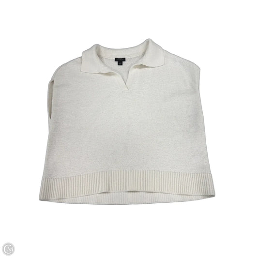 Top Sleeveless By Ann Taylor In White, Size: L