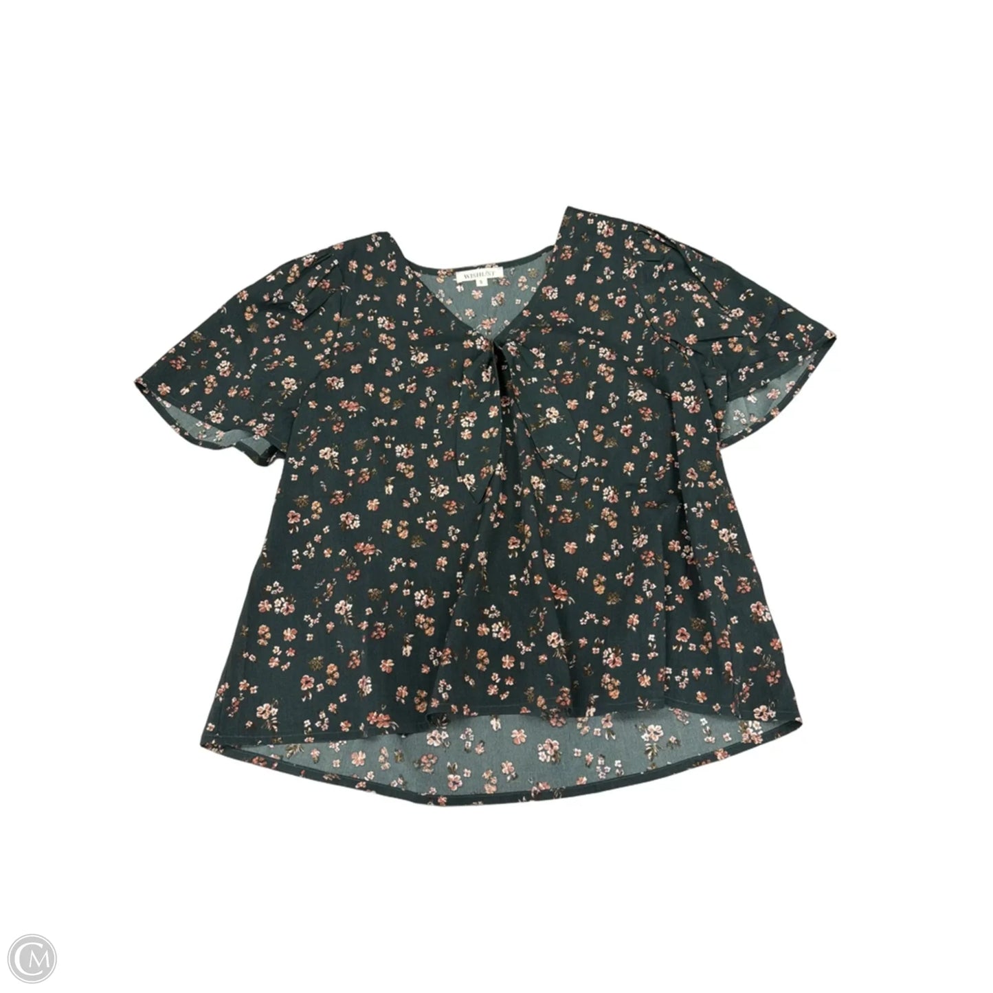 Top Short Sleeve By Wishlist In Green, Size: S