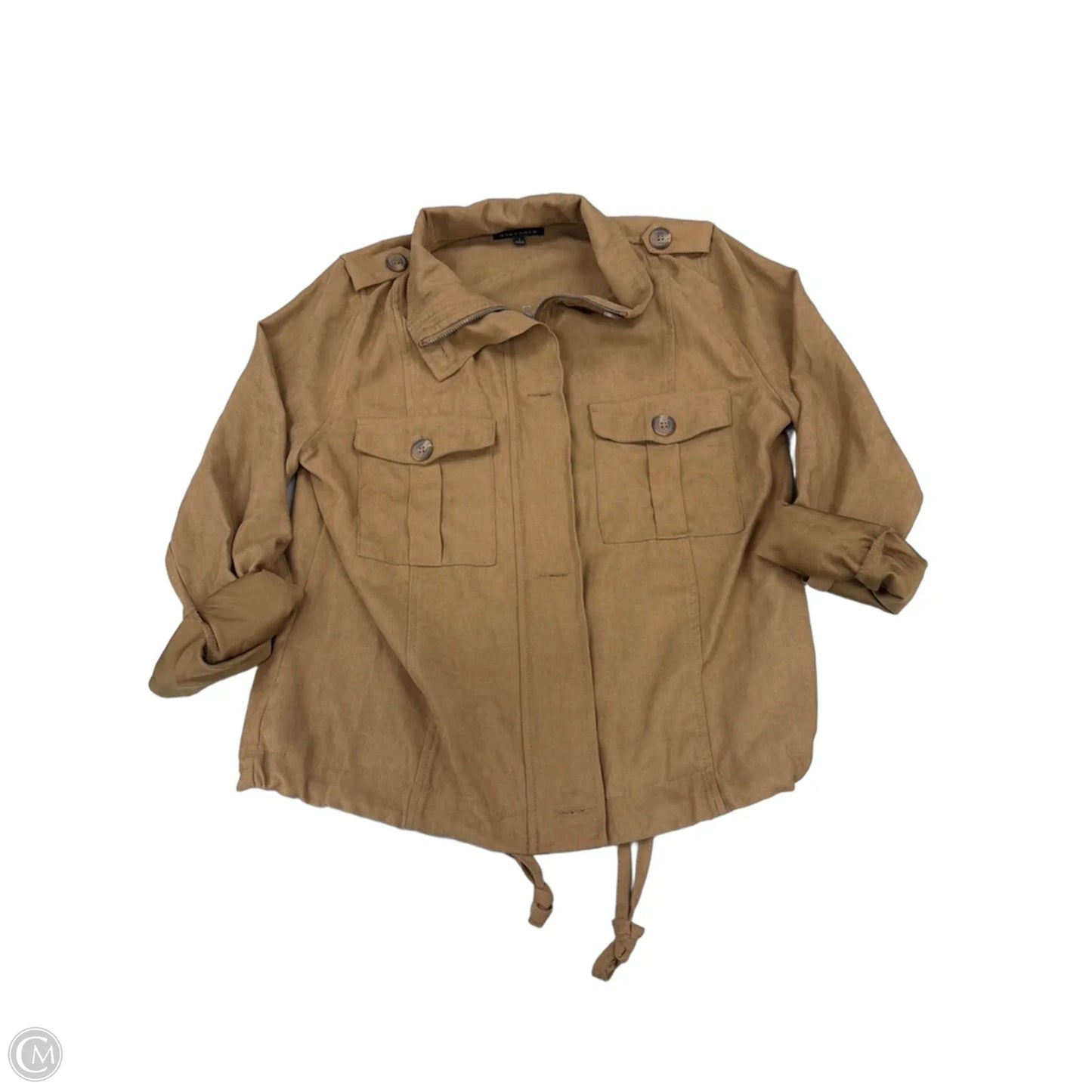 Top Long Sleeve By Staccato In Tan, Size: S