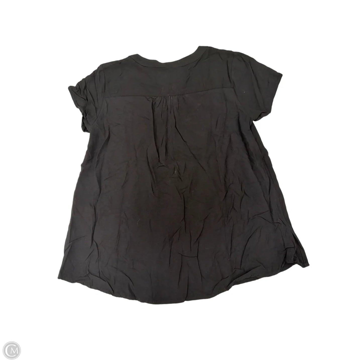 Top Short Sleeve By Savanna Jane In Black, Size: S