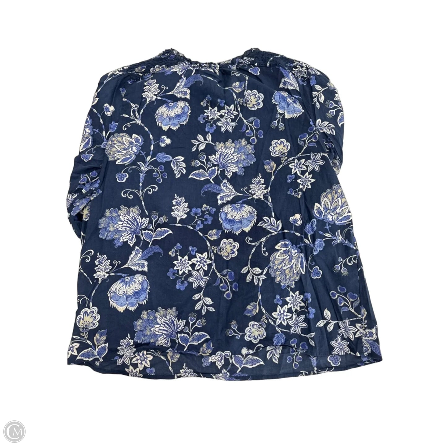 Top Long Sleeve By Talbots In Navy, Size: M