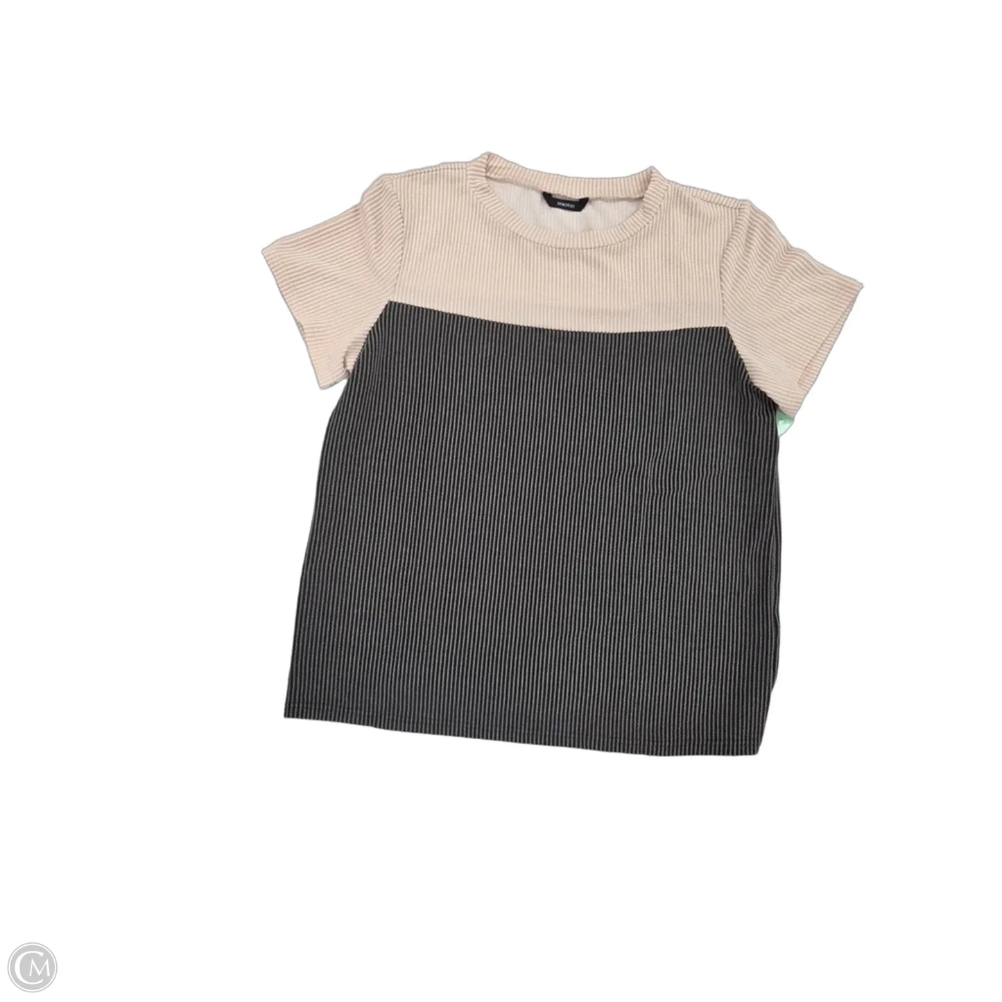 Top Short Sleeve By Dokotoo In Black & Tan, Size: Xl