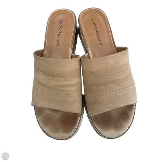 Sandals Flats By Lucky Brand In Tan, Size: 8