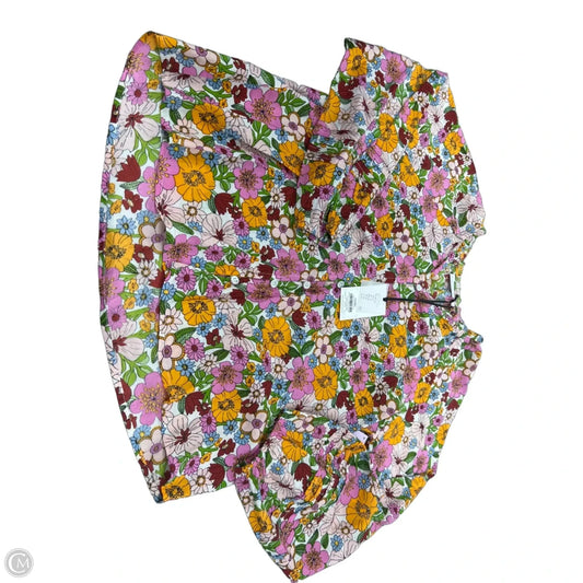 Top Long Sleeve By Cme In Floral Print, Size: M