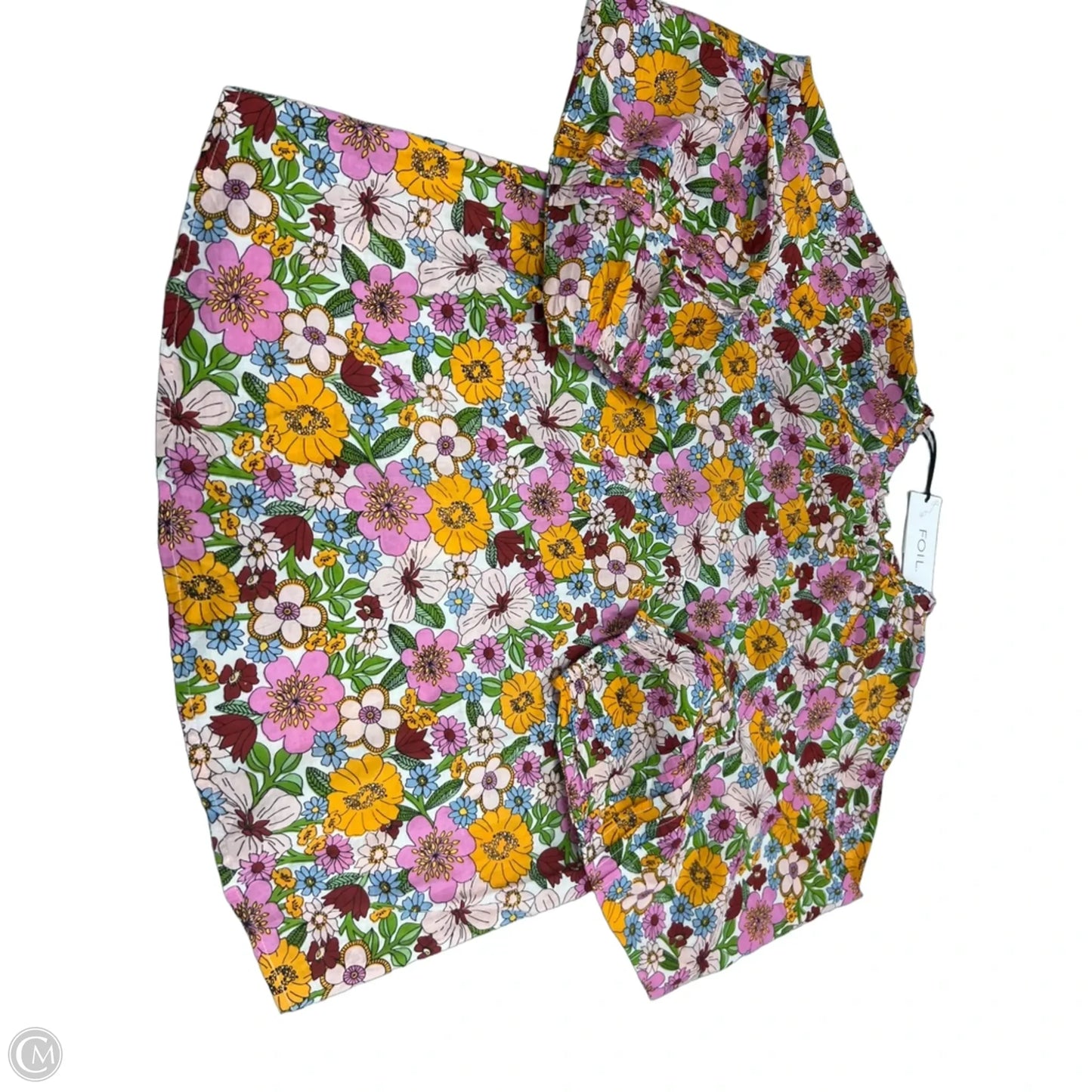 Top Long Sleeve By Cme In Floral Print, Size: M
