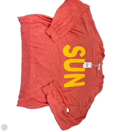 Top Long Sleeve By Cme In Coral, Size: L