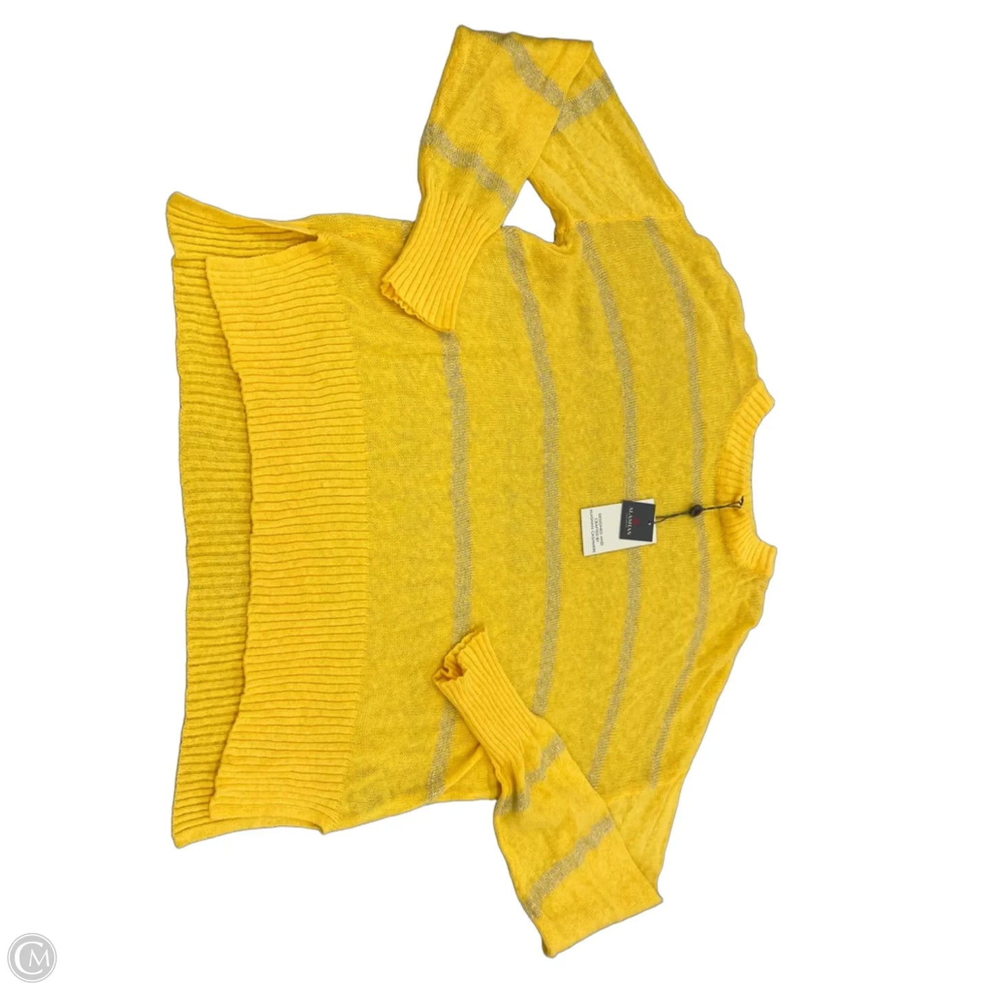 Top Long Sleeve By Cme In Yellow, Size: S