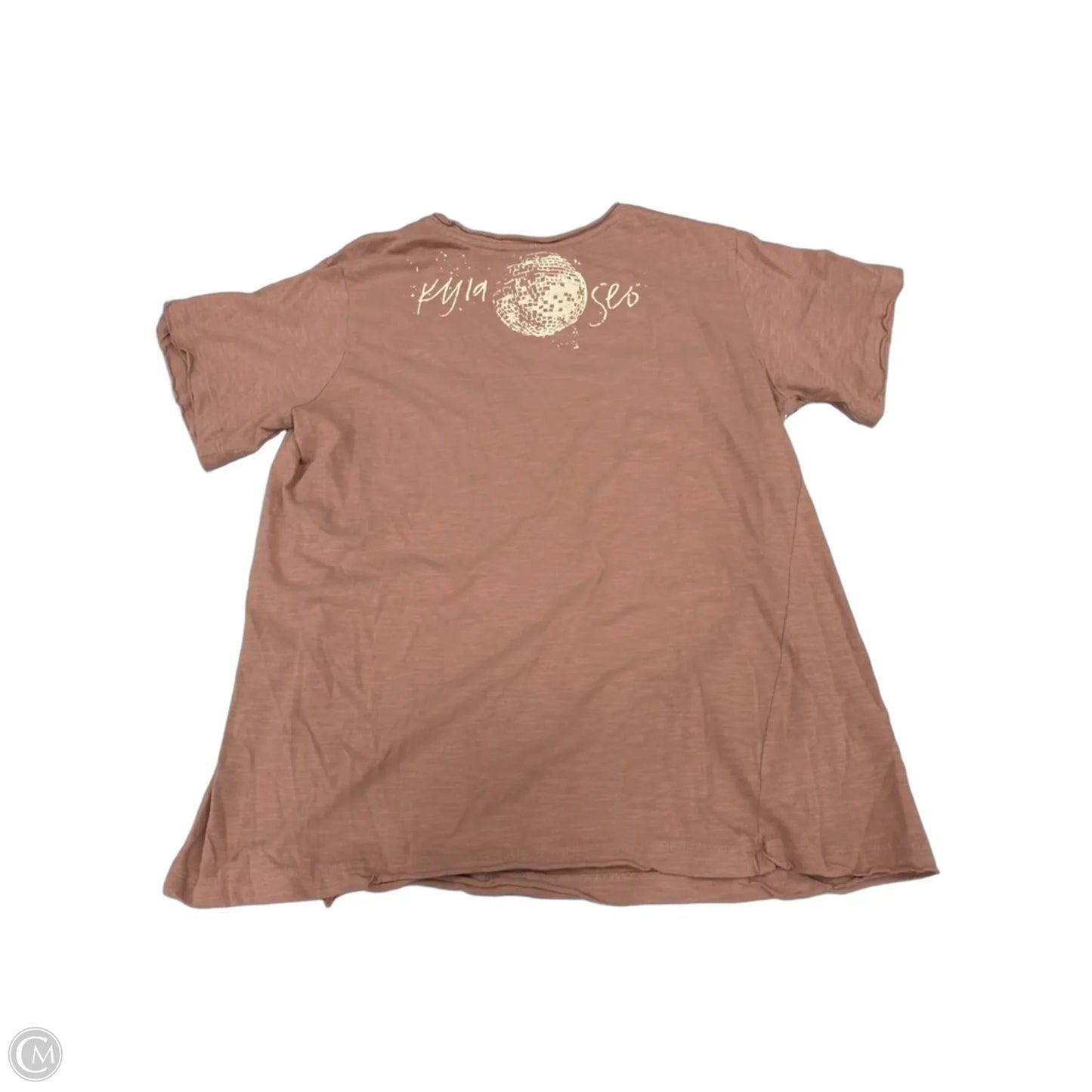 Top Short Sleeve By Cme In Taupe, Size: Xs