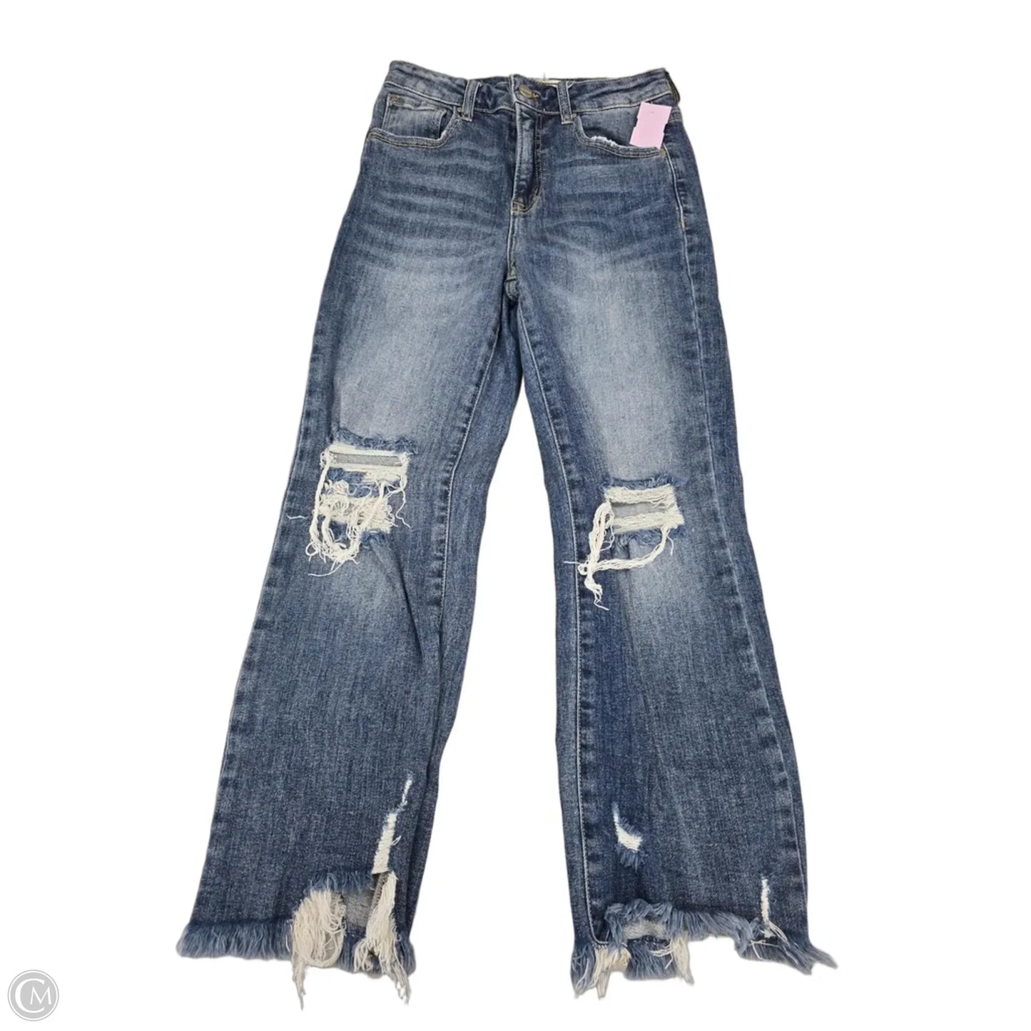 Jeans Straight By Risen In Blue, Size: 4