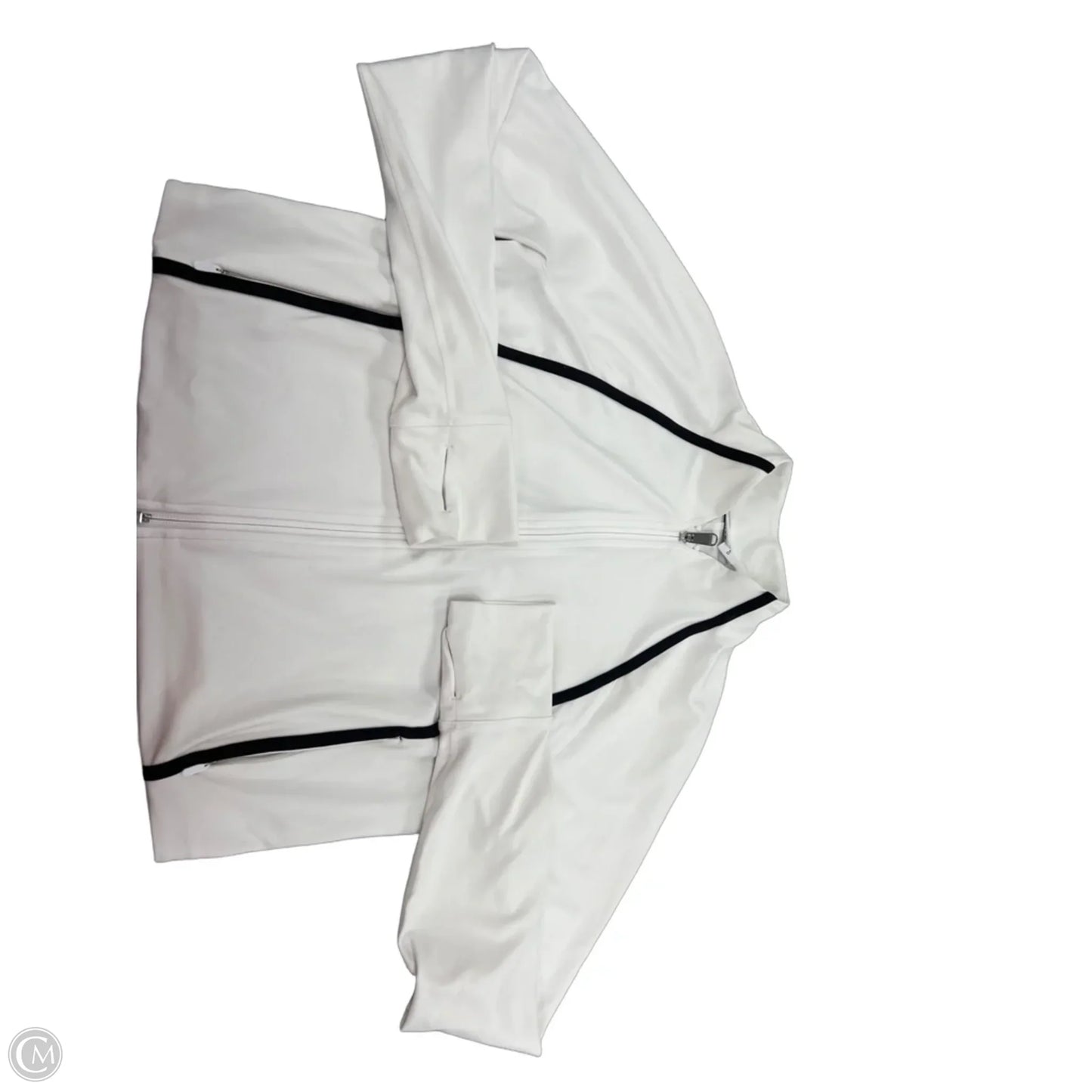 Athletic Jacket By Athleta In White, Size: L