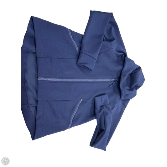 Athletic Jacket By Fabletics In Navy, Size: M