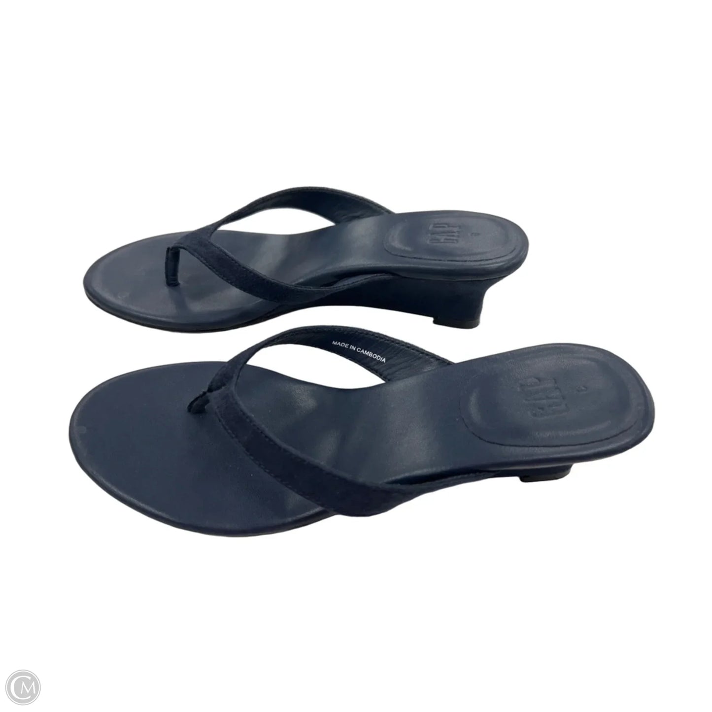 Sandals Heels Kitten By Gap In Navy, Size: 8