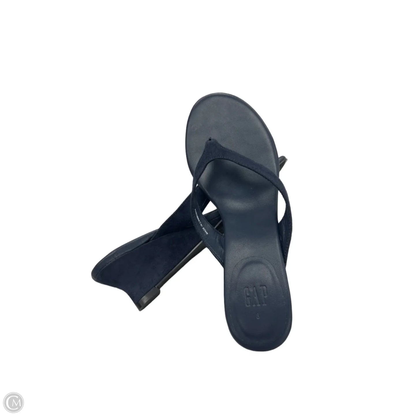 Sandals Heels Kitten By Gap In Navy, Size: 8