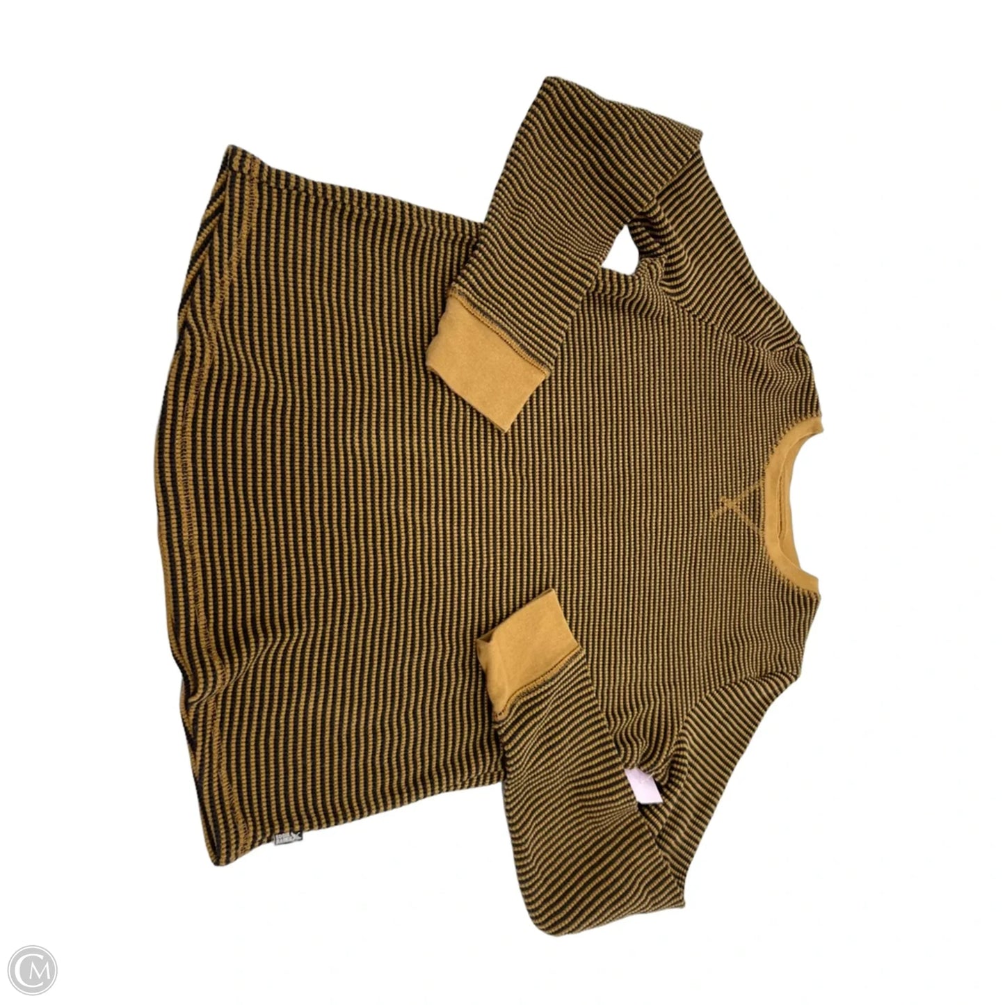 Top Long Sleeve By Eddie Bauer In Black & Tan, Size: M