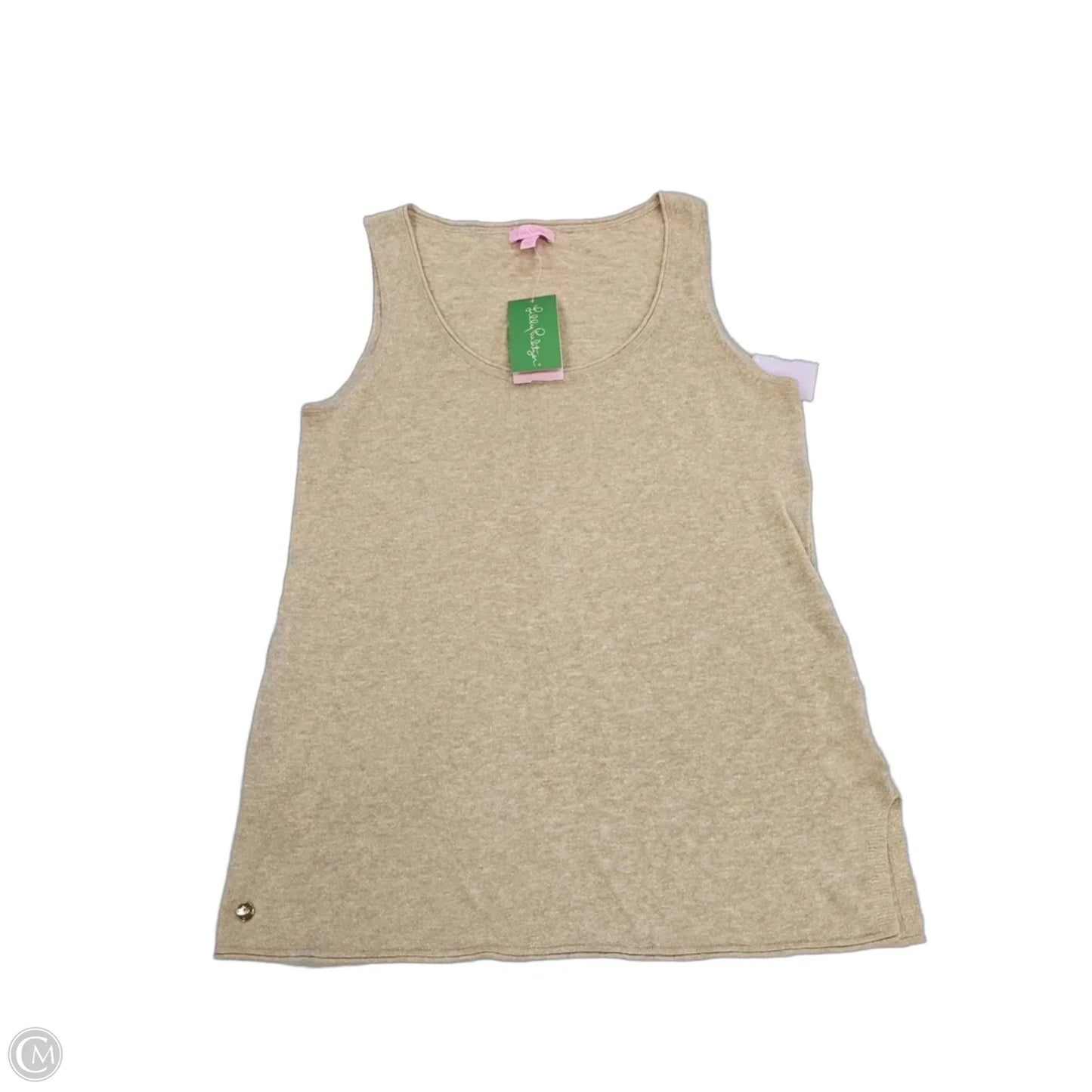 Tank Top Designer By Lilly Pulitzer In Gold, Size: S