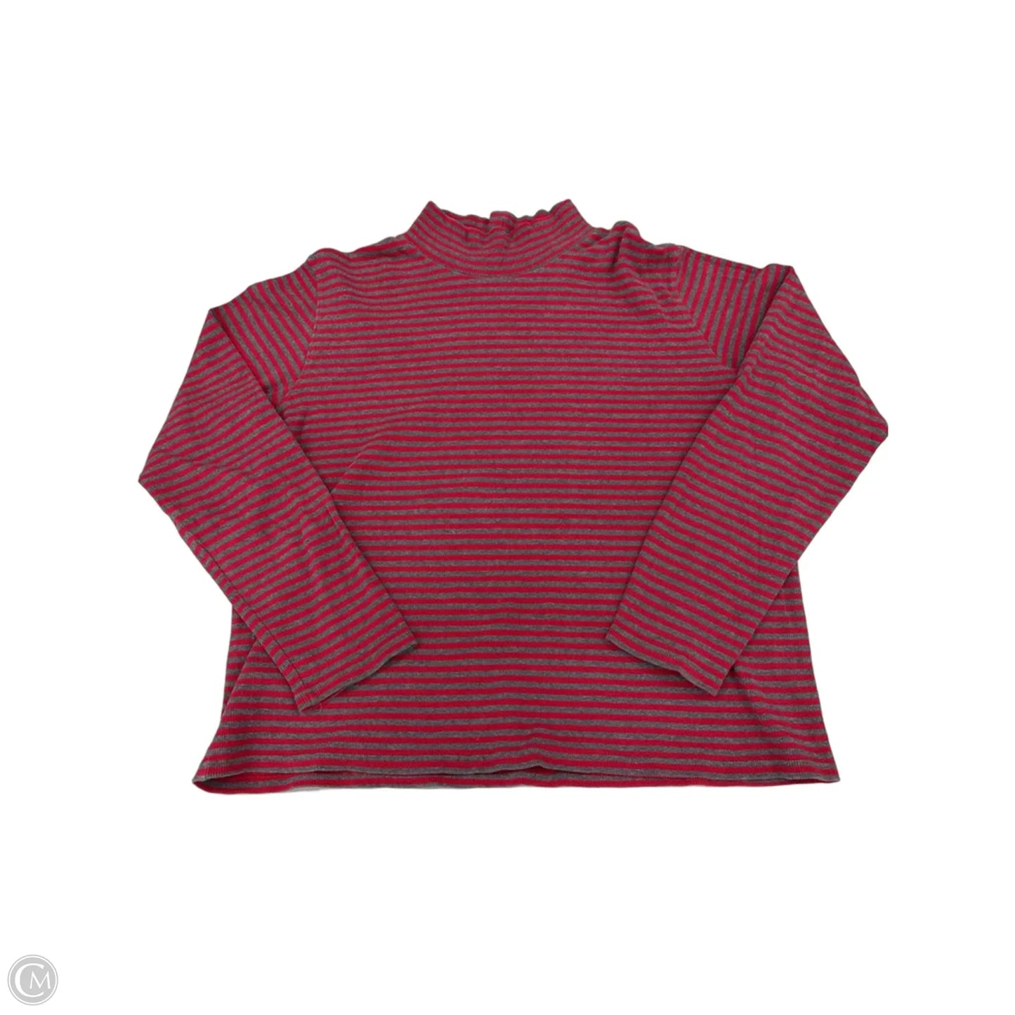 Top Long Sleeve By Marsh Landing In Striped Pattern, Size: L