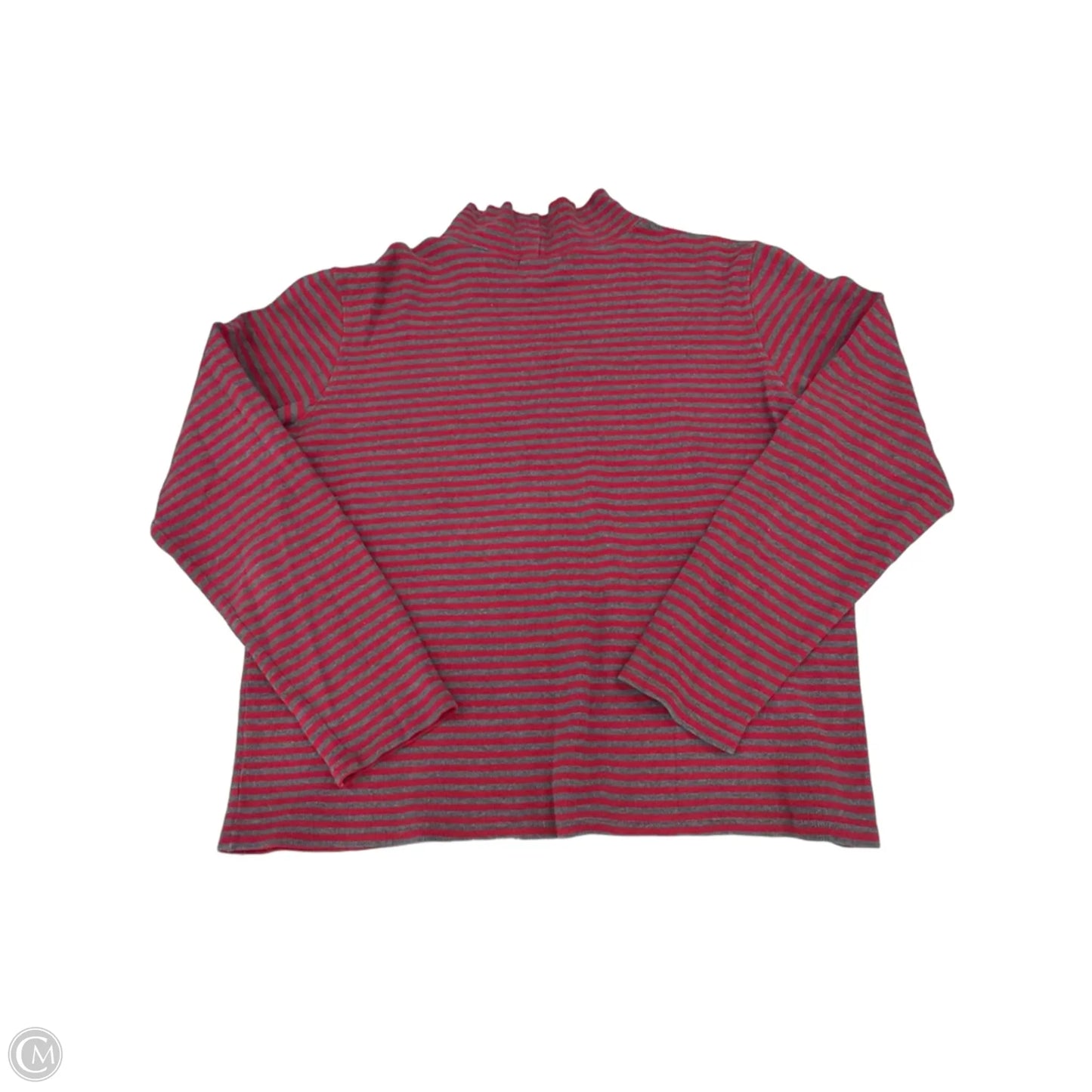 Top Long Sleeve By Marsh Landing In Striped Pattern, Size: L