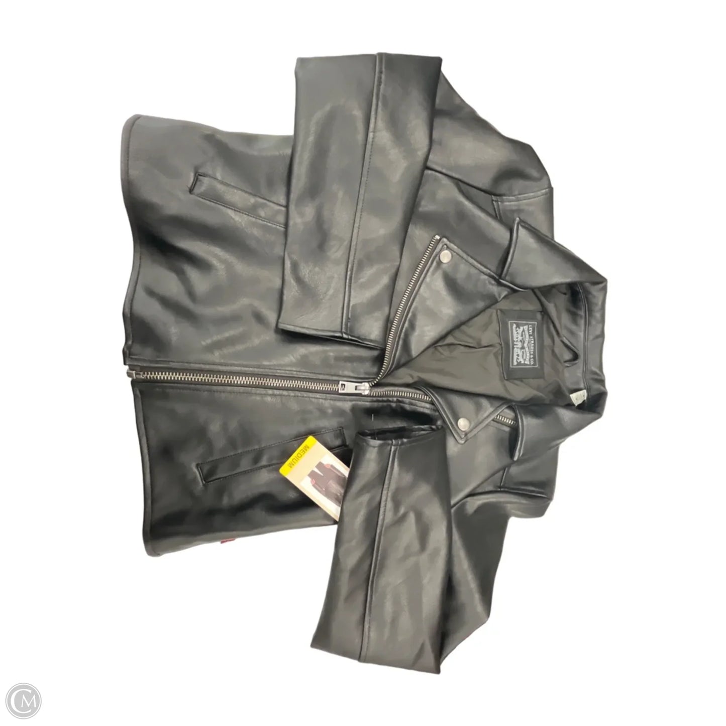 Jacket Leather By Levis In Black, Size: M