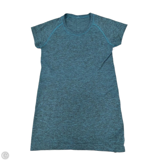 Athletic Top Short Sleeve By Lululemon In Blue, Size: 6