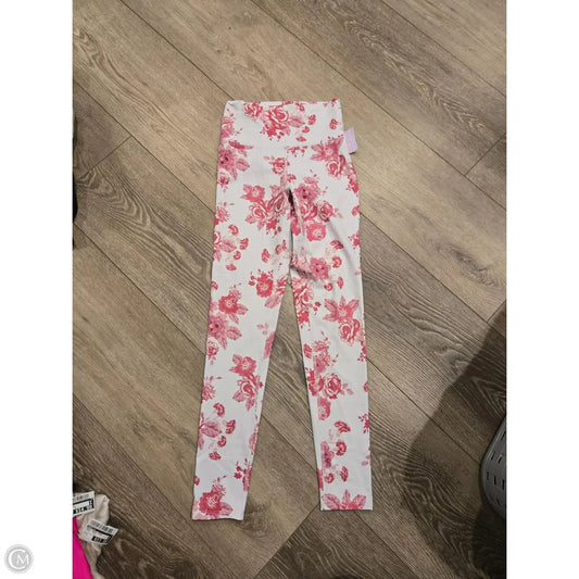 Athletic Leggings By Beach Riot In Pink & White, Size: S