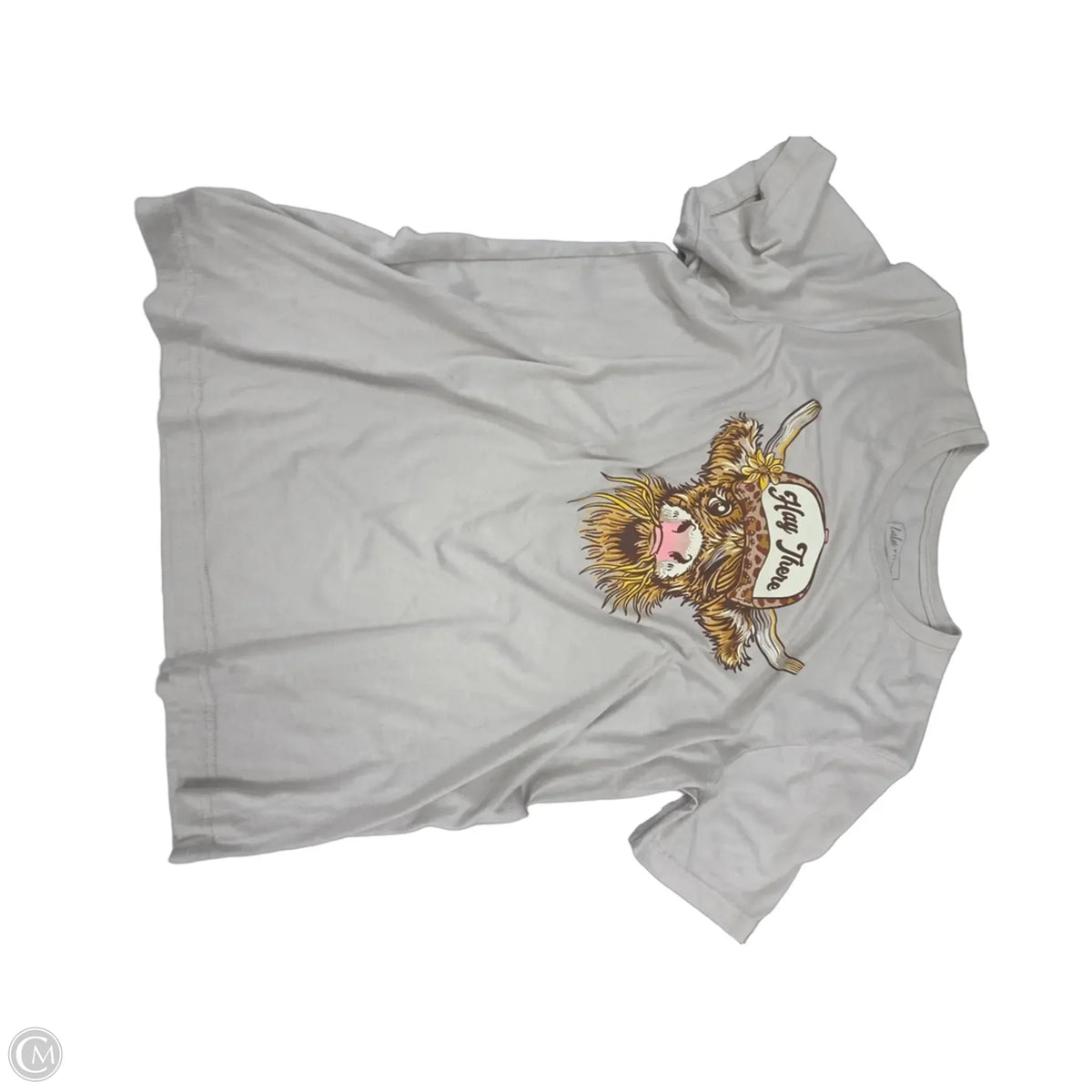 Top Short Sleeve Basic By Cme In Beige, Size: Xl