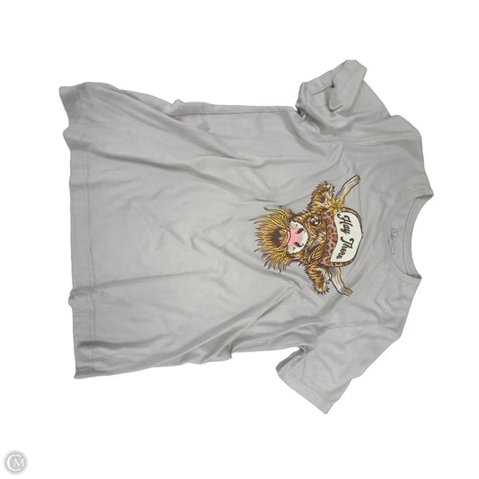 Top Short Sleeve Basic By Cme In Beige, Size: Xl