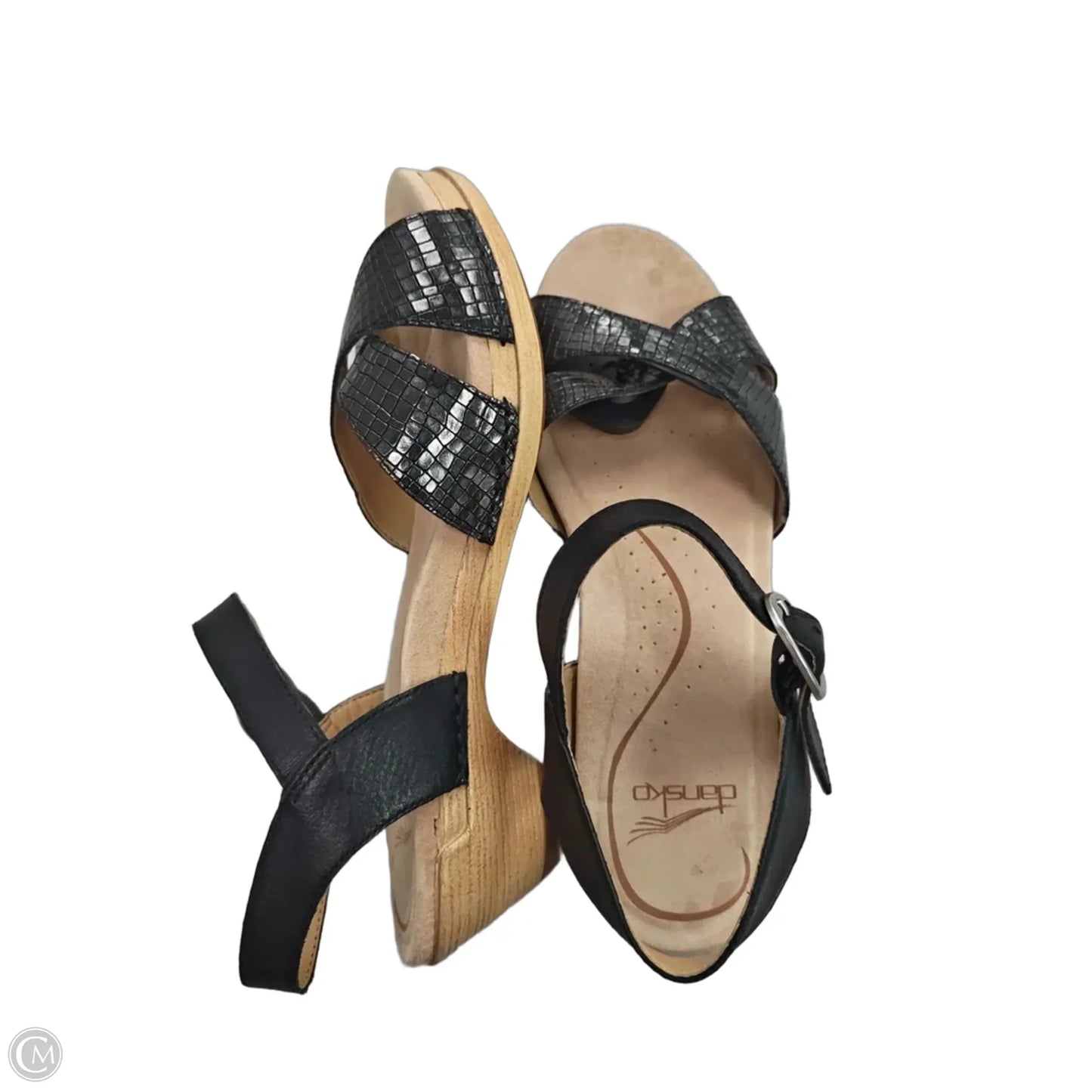 Sandals Heels Block By Dansko In Black, Size: 7.5