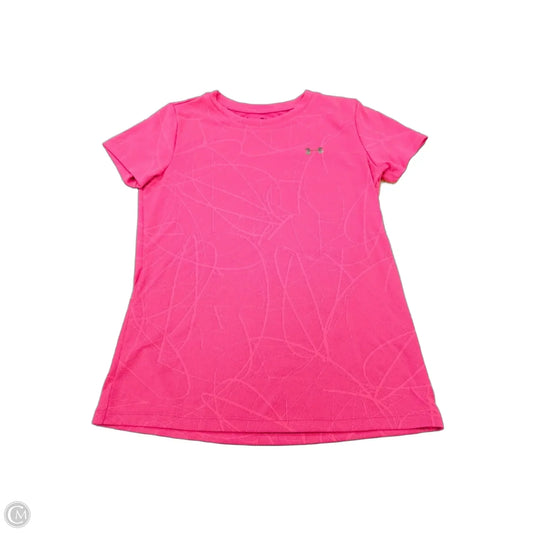 Athletic Top Short Sleeve By Under Armour In Pink, Size: S