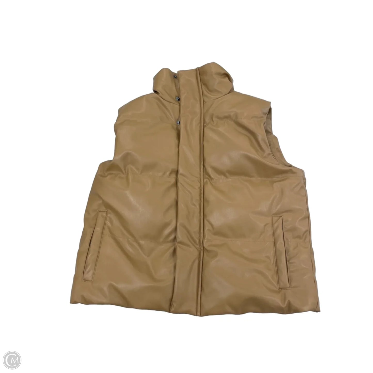 Vest Puffer & Quilted By A New Day In Tan, Size: Xs