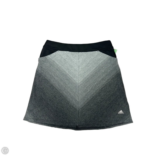 Athletic Skort By Adidas In Black & Grey, Size: Xs