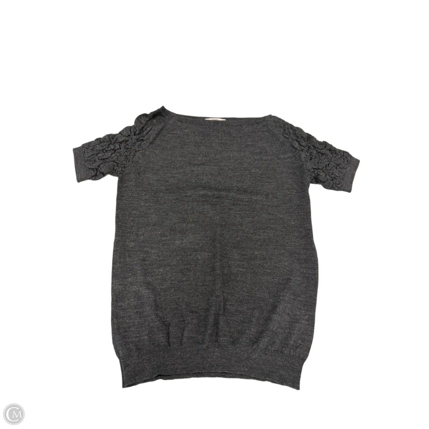 Top Short Sleeve Luxury Designer By Prada In Grey, Size: S