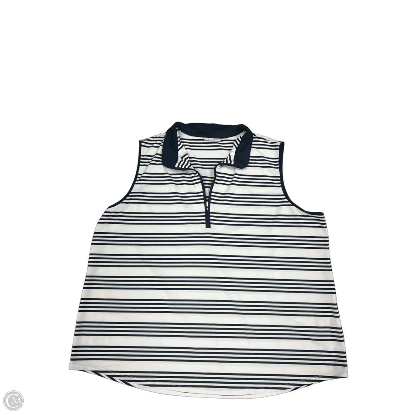 Athletic Tank Top By Chicos In Striped Pattern, Size: Xxl