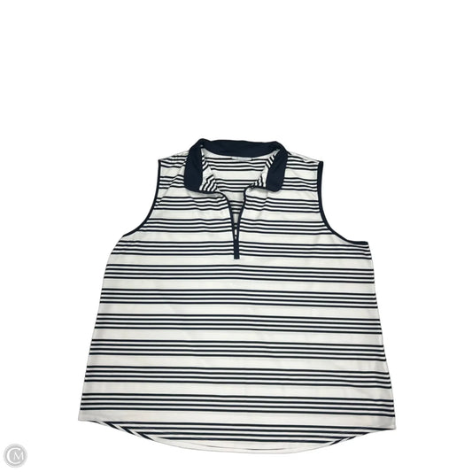Athletic Tank Top By Chicos In Striped Pattern, Size: Xxl