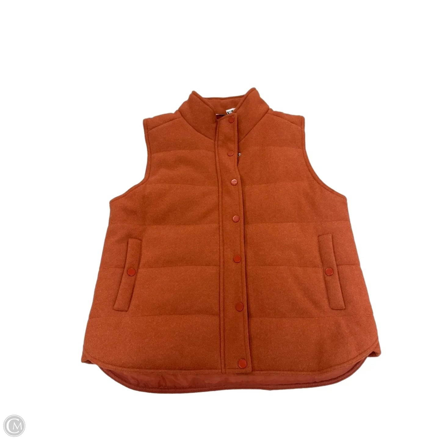 Vest Puffer & Quilted By Staccato In Orange, Size: L