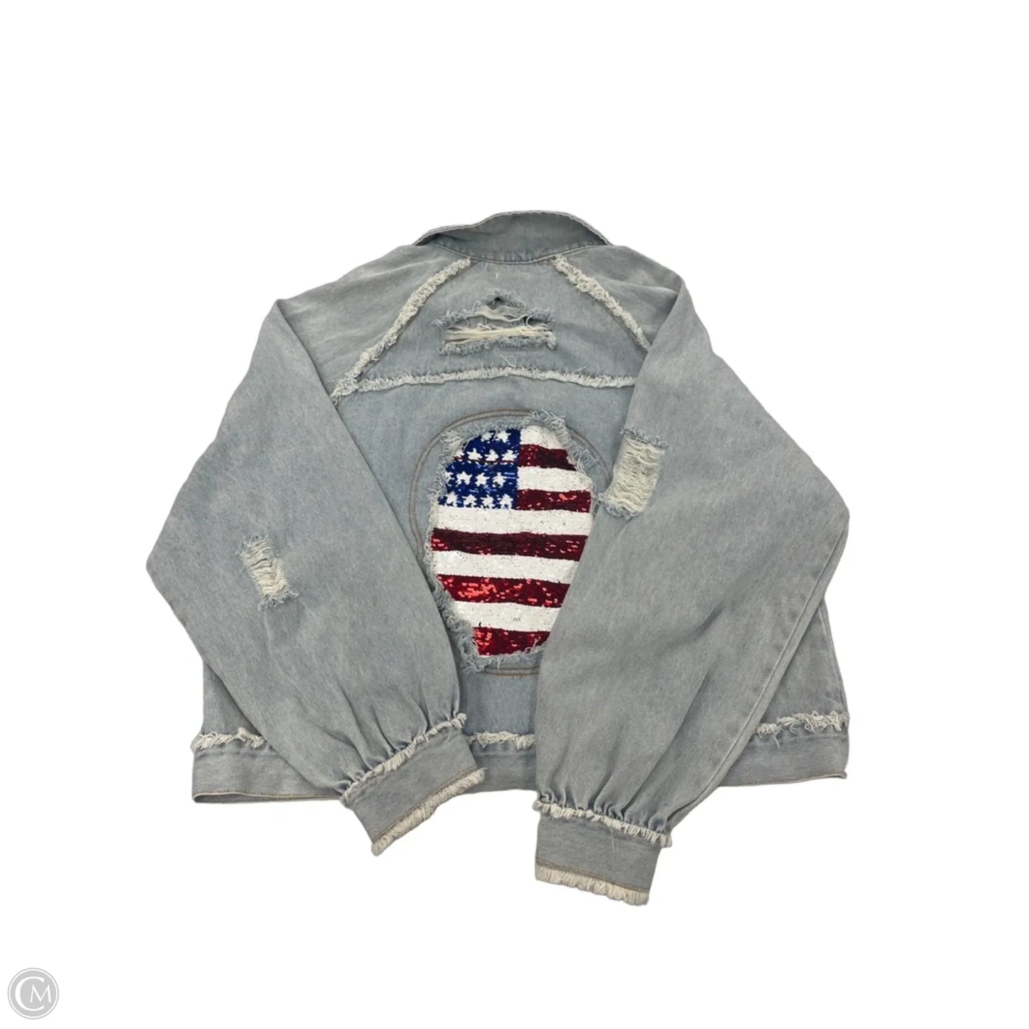 Jacket Denim By Pol In Blue Denim, Size: M