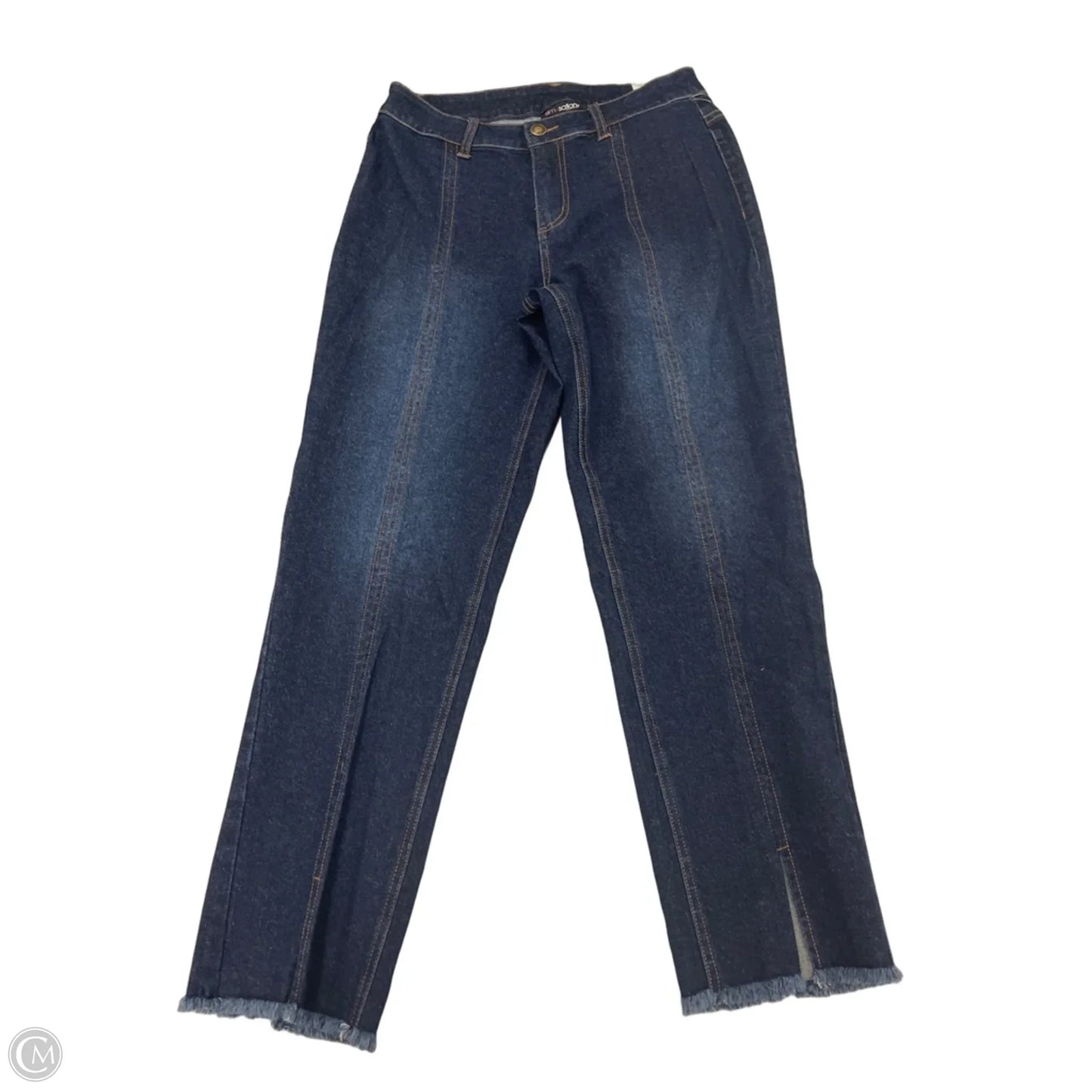 Jeans Flared By Multiples In Blue Denim, Size: 8