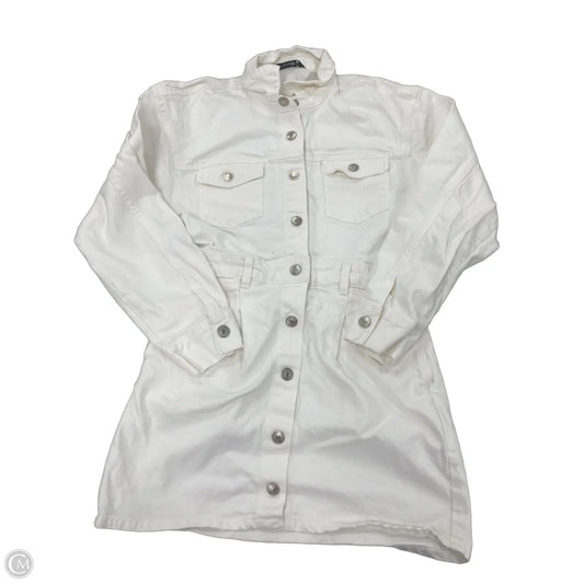 Dress Casual Short By Zara In White Denim, Size: M