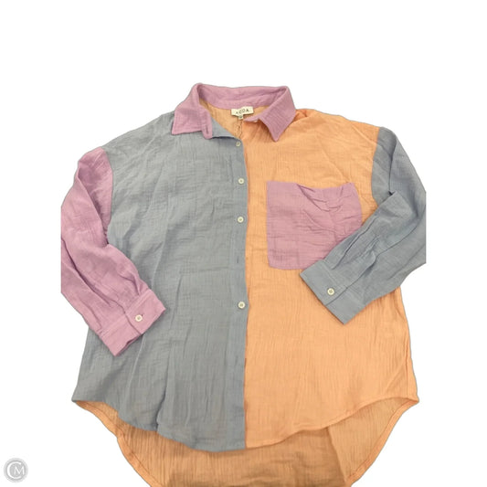 Top Long Sleeve By Acoa In Multi-colored, Size: S