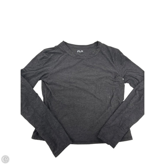 Top Long Sleeve By Flx In Grey, Size: L