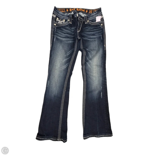 Jeans Boot Cut By Rock Revival In Blue Denim, Size: 6
