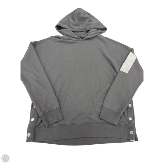 Sweatshirt Hoodie By Abercrombie And Fitch In Grey, Size: L