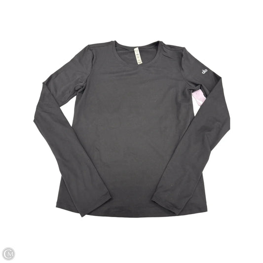 Athletic Top Long Sleeve Crewneck By Alo In Black, Size: M