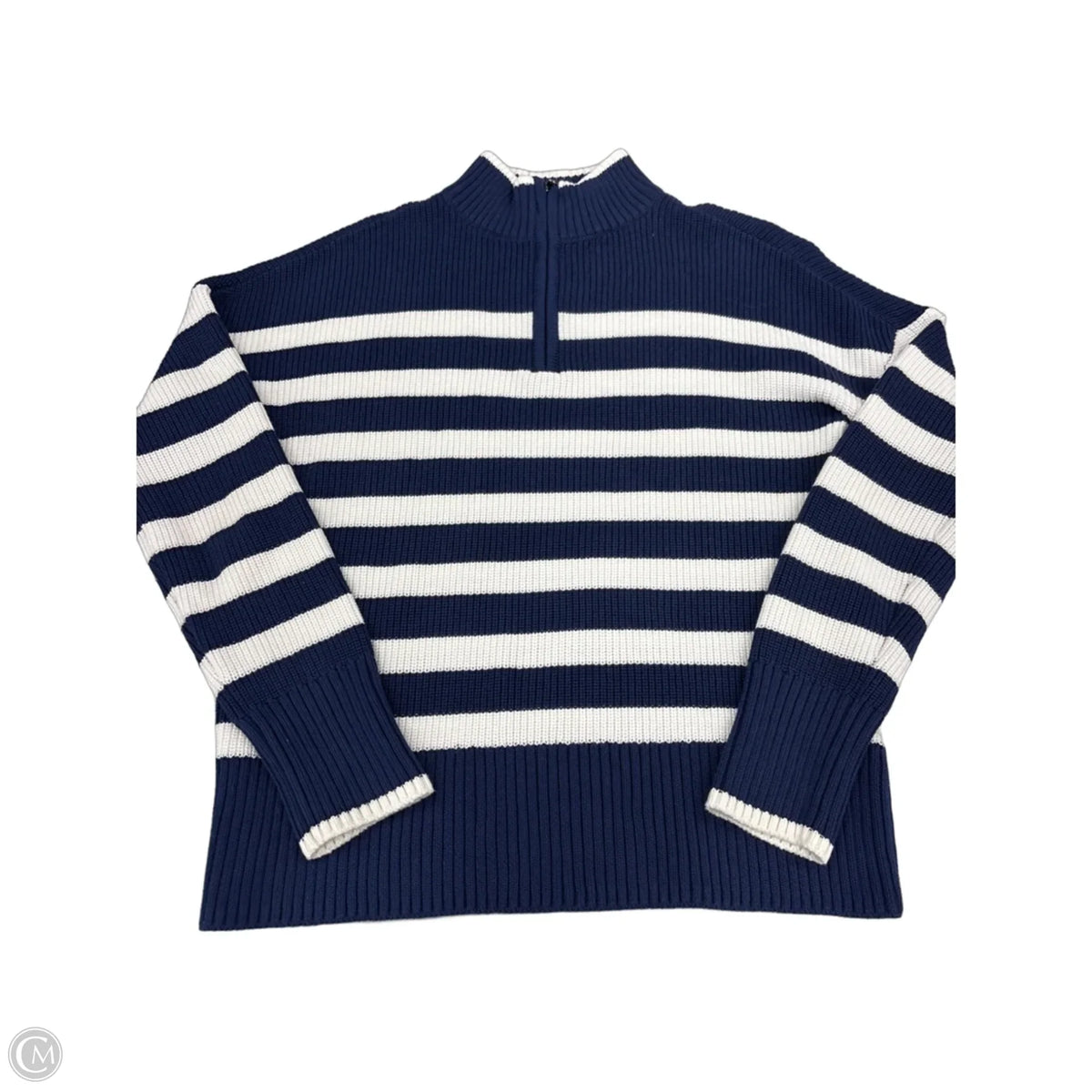 Sweater By Lands End In Striped Pattern, Size: M
